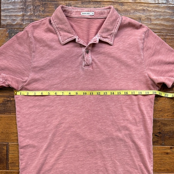 Marine Layer Lassen Heavy Slub Short sleeve polo faded vintage wash, size medium - Picture 3 of 5